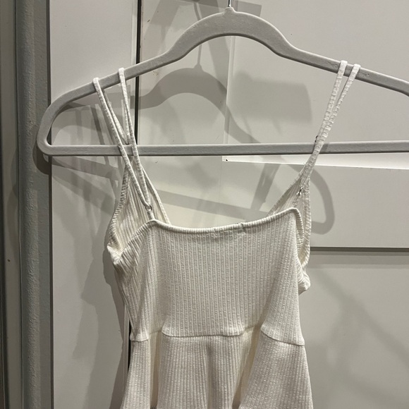 White Ribbed Wrap Top - Picture 2 of 2